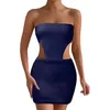 Abiti casual per donne 2024 Abito cavo sexy alla moda Sexy Vedi attraverso la spalla fredda BodyCon Woman Abbigliamento