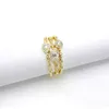 Marchio alla moda coreano da donna squilibrio anello diamantato moissanite 925 sterling argento geometria concisa zirconia