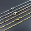 Chaînes Collier Femmes en acier inoxydable Men long Fashion Rose Gold Chain Pearl Bijoux sur le cou entier 199r