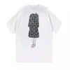 Men's T Shirts 2024 Classic Court Style Knotted Printed Short-sleeved T-shirt