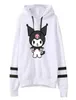 Kuromi Anime Onegai My Melody Merch Sweat à capuche Sweat Sweat Femme Man Merch Merch