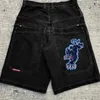 Men's Shorts Hip Hop Men Pocket Y2K Loose Casual Harajuku Gothic Street Clothing Denim