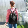 Schulbeutel einfache Damen reine Farbreise Rucksäcke Frauen große Kapazität Einkaufs Schulter Rucksack PU Leder Rucksäcke