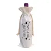 Shopping Bags 100pcs Sublimation DIY White Blank Lint Thick Wine Red Bottle Cover