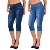 Women's Jeans Korean Fashion Blue Denim Pants Women Summer 2024 Vintage High Waist Jeggings Short Pencil Breeches Leggings