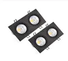 Black Square Cob Downlights 7W10W20W30W40W LED Downlight AC85265V LAMPE DE PLAFICATION ÉCLAIR