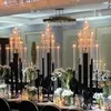 Party Decoration 10 PCS) Partihandel Tall Black Metal 8 Arms Ljusstake For Wedding Table Centerpieces 394