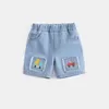 Baby Boy Shorts Jeans Summer Boys Printing Denim Cotte Casual Kids Short Pants для детских брюк 2-8 лет одежда 240418