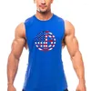 Men's Tank Tops Muscleguys Clothing 2024 Summer Gyms Singlets Shirt Bodybuilding Equipment Fitness Stringer Top Men Vest