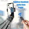 Monopodi selfie roreta 2023 Nuovo stabilizzatore gimbal Monopode di selfie stick wireless pieghevole con treppiede di otturatore Bluetooth per iPhone Huawei Y240418