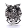 Clasps & Hooks Wholesale Vintage Owl Rhinestone Ginger Snap Button Clasp Jewelry Findings Women Men Zircon Charms 18Mm Metal Snaps But Dh6Yh