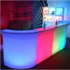 Möbler modern kommersiell belysning Färg Byte av laddningsbar PE LED -höga cocktailstångstabeller Counter of Bar