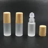 収納ボトル20pcs/lotマットガラスロール木製キャップフロストエッセンシャルオイル旅行補充可能なパッケージ付きボトル