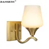 Wall Lamp American Modern Led Light Loft Style Brass Glass Decor Sconcess Bedide Home Lighting Armatures E27 110V/220V