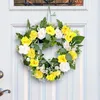 Dekorativa blommor All-Season Artificial Wreath Fade-resistent Vibrant Garland Set for Valentine's Day Wedding