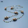 Подвесные ожерелья GG 39 "натуральный белый жемчужный кристалл CZ