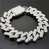 Heißverkauf kubanische Kettenarmband plattiert VVS Moissanit Diamond Eced Cuban Link Chain Gold 925 Sterling Silver Classic kostenlos