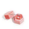 Smyckeslådor Hexagon Veet Ring Box Double Storage Case Pendant Earring Packaging Present For Proposal Engagement Wedding Cerem Dhgarden DH3XC