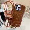 Piękny iPhone Telefon Case 15 14 Pro Max Designer Key Holder Skórzana karta Crossbody Ease 18 17 16 15pro 14pro 13pro 13 Case torebka z logo pudełko kobiet