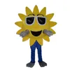 2024 Adult size Sunflower mascot costume Cartoon Character Outfits Suit Furry Suits Halloween Carnival Birthday Party Dress