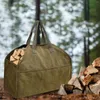 Sacs de rangement sac de porte-feu de chauffage transportant un fourre-tout en bois pour tenir des brindilles camping