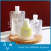 Storage Bottles 50pcs Shampoo Makeup Fluid Sub Bottle Packaging Portable Travel Liquid Soap Cosmetic Filling Bag 30ml 50ml 100ml