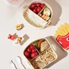 Dink Stow di pranzo graziosi per bambini Compartments Box Box Childre