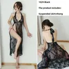 Bras define lingerie sedutora com tiras traseiras, lindos vestidos de dormir profundos em forma de V transparente por muito tempo para mulheres