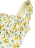 Costumi da bagno femminile Zaful di costumi da bagno monopezzo Ditsy Floral Bust Ruffle senza battuta di risonanza di pancia a back-bumping da bagno