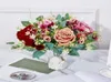 Decorative Flowers Wreaths Beautiful Big Rose Branch Artificial Silk Home Wedding Decoration Retro Autumn Large Roses White Fake7190351