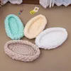 Couvertures artisanales tissées artisanales créatives Chunky Trined Nest Pographie accessoires nés Baby Boat Box PO Shoot Infant Accessoires