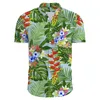 Men's Casual Shirts Hawaiian Flower Shirt Short Sleeved Printed Fashionable Clothing Oversized Top For Sale With Flowers