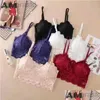 Bras Women Женщины кружевное бюстгальтер -нижнее белье французское v шея укороченная женщина близок к бесшовной вышивке нижнего белья 240410 Drop Delivery DH2VO