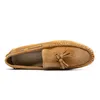 Men Loafers Zachte mocassins Hoogwaardige Spring herfst Echt lederen schoenen Warme Flats rijden 240410