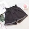 Short di jeans spessi di coscia Donne grandi grassi mm versione elastica coreana sottile gamba larga larga pantaloni caldi alla parola alla moda