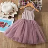 Sukienki dziewczyny dziewczyny letnia sukienka bez rękawów Dzieci Casual Tutu Vestidos Child Corn Birthday Party Dress for Girl