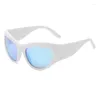 Lunettes de soleil Style américain européen Femmes punk élégant UV400 Men de protection Verre Soleil Bicyclipe conduisant