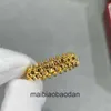 Anelli di gioielleria di design di fascia alta per donne Carter V Gold Placcato a testa proiettile Ring CNC Fashion Hot Original 1: 1 con logo e scatola reali