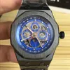 Zegarek na rękę luksusowe męskie automatyczne zegarek mechaniczny Moonphase Black Blue Rose Gold Sport zegarki