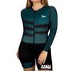 XAMA WOMENS CYCLING CLOSTION MACAQUINHO MOUNTAIN BIKE Longleeved Cycling Clothing Sportswearユニフォームスーツ20Dジャンプスーツ240410