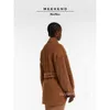 Kadınların ceket kaşmir ceket tasarımcısı moda ceket hafta sonu max maras 2024 bahar/yaz yeni ürün kadınlar çift taraflı pamuk yün gömlek ceket kahverengi