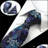 Neck Tie Set 20 Styles Mens Ties Sets Floral 100% Silk Jacquard Woven Necktie Gravata Corbatas Hanky Cufflinks Tie Set For Men Formal Otlxc