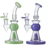 Hookahs Short Nect 7.5 -tums munstycke Heady Glass Pyramid Design Duschhuvud Perkolator Glass Bong 14mm Female Joint XL275