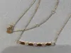 Necklace High Beehive End 925 Silver Plated 18k Rose Gold White with Diamond Hexagon Overlay Honeycomb Clavicle Chain4161219