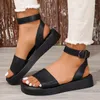 Casual schoenen vrouwen zomer non-slip feest voor open teen plus size buckle zapatos de mujer sandalen schoenen