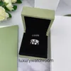 High End jewelry rings for vancleff womens V Gold Plated CNC Quality Lucky Grass Signature Ring for Womens Kaleidoscope Ball Original 1:1 With Real Logo