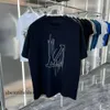 Designer Louiseviutionbag Mens Tshirt broderi högkvalitativa män Kvinnor Crew Neck Tshirts Oversize Pullover tee Louies Vuttion Shirt 2