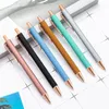 Ballpoint Pens Colorful metal pen flash Crystal pen metal pendant Ballpoint pen bullet 1.0mm nib Black refill Superior office writing