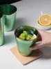 Copos de vinho criativo esmeralda verde martelado dourado copo copo de leite de leite xícaras de água home drinkware