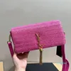 Женщины плетения мессенджерный пакет соломинку на плечо сумочка высокого качества сумочка кошелька мода золотая оборудование